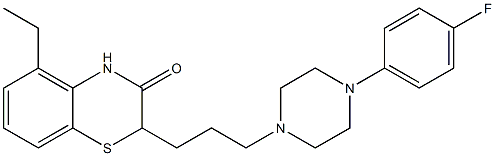 2-[3-[4-(4-Fluorophenyl)piperazin-1-yl]propyl]-5-ethyl-2H-1,4-benzothiazin-3(4H)-one 结构式