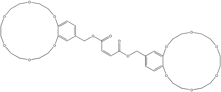 Maleic acid bis[(2,3,5,6,8,9,11,12,14,15-decahydro-1,4,7,10,13,16-benzohexaoxacyclooctadecin)-18-ylmethyl] ester 结构式