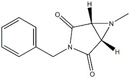 (1S,5R)-3-Benzyl-6-methyl-3,6-diazabicyclo[3.1.0]hexane-2,4-dione 结构式
