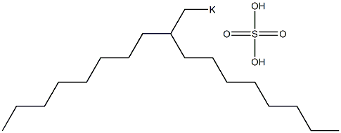 Sulfuric acid 2-octyldecyl=potassium salt 结构式