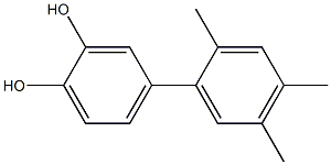 4-(2,4,5-Trimethylphenyl)benzene-1,2-diol 结构式