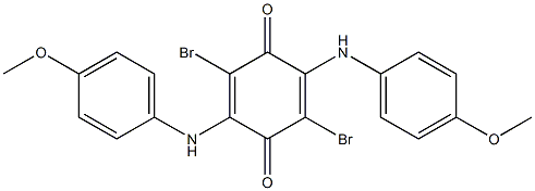 2,5-Bis(4-methoxyanilino)-3,6-dibromo-p-benzoquinone 结构式