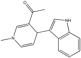 1,4-Dihydro-1-methyl-4-(1H-indol-3-yl)-3-acetylpyridine 结构式