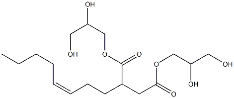 2-(3-Octenyl)succinic acid bis(2,3-dihydroxypropyl) ester 结构式