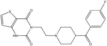 3-[2-[4-(4-Fluorobenzoyl)piperidino]ethyl]thieno[3,2-d]pyrimidine-2,4(1H,3H)-dione 结构式