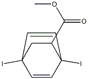 1,4-Diiodobicyclo[2.2.2]octa-2,5-diene-7-carboxylic acid methyl ester 结构式