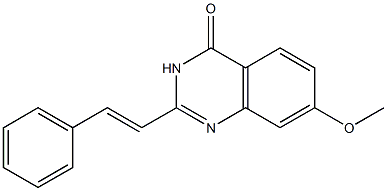 2-[(E)-2-Phenylethenyl]-7-methoxyquinazolin-4(3H)-one 结构式
