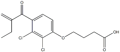 4-[2,3-Dichloro-4-(2-methylene-1-oxobutyl)phenoxy]butyric acid 结构式