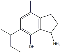 3-Amino-2,3-dihydro-5-(1-methylpropyl)-7-methyl-1H-inden-4-ol 结构式