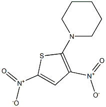 3,5-Dinitro-2-piperidinothiophene 结构式