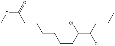 8,9-Dichlorododecanoic acid methyl ester 结构式