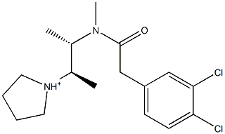 1-[(1R,2S)-2-[N-(3,4-Dichlorophenylacetyl)-N-methylamino]-1-methylpropyl]pyrrolidinium 结构式