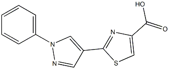 2-(2-Phenyl-2H-pyrazol-4-yl)thiazole-4-carboxylic acid 结构式