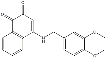 4-[(3,4-Dimethoxybenzyl)amino]naphthalene-1,2-dione 结构式