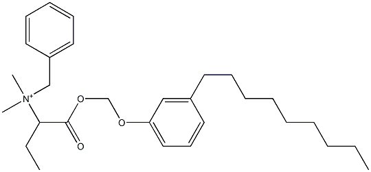 N,N-Dimethyl-N-benzyl-N-[1-[[(3-nonylphenyloxy)methyl]oxycarbonyl]propyl]aminium 结构式