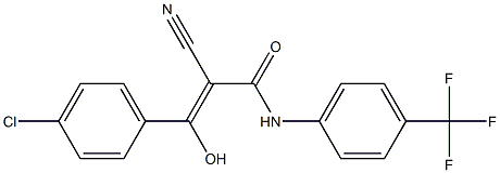 2-Cyano-3-hydroxy-3-[4-chlorophenyl]-N-[4-trifluoromethylphenyl]acrylamide 结构式