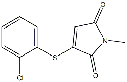 2-(2-Chlorophenylthio)-N-methylmaleimide 结构式