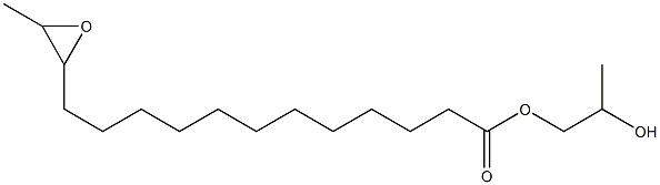 13,14-Epoxypentadecanoic acid 2-hydroxypropyl ester 结构式