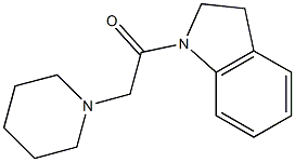 1-(Piperidinoacetyl)-2,3-dihydro-1H-indole 结构式