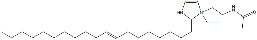 1-[2-(Acetylamino)ethyl]-1-ethyl-2-(8-nonadecenyl)-4-imidazoline-1-ium 结构式