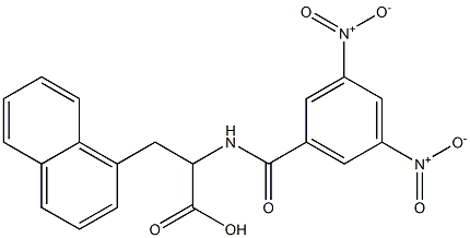 2-[(3,5-Dinitrobenzoyl)amino]-3-(1-naphthalenyl)propanoic acid 结构式