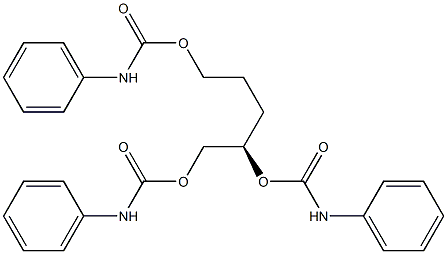 [R,(+)]-1,2,5-Pentanetriol tris(N-phenylcarbamate) 结构式
