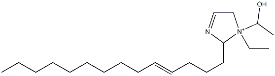 1-Ethyl-1-(1-hydroxyethyl)-2-(4-tetradecenyl)-3-imidazoline-1-ium 结构式