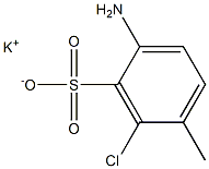 2-Amino-6-chloro-5-methylbenzenesulfonic acid potassium salt 结构式