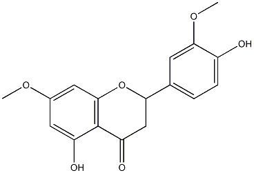 4',5-Dihydroxy-3',7-dimethoxyflavanone 结构式