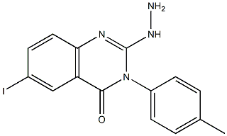 2-Hydrazino-3-(4-methylphenyl)-6-iodoquinazolin-4(3H)-one 结构式