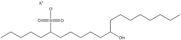 12-Hydroxyicosane-6-sulfonic acid potassium salt 结构式