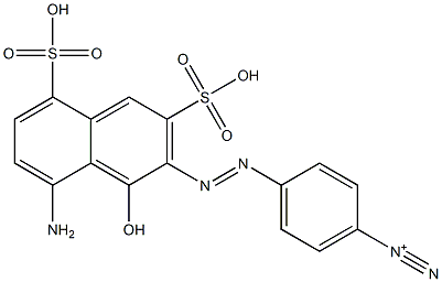 p-(8-Amino-1-hydroxy-3,5-disulfo-2-naphtylazo)benzenediazonium 结构式