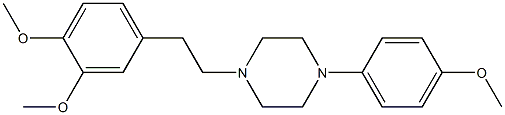1-(3,4-Dimethoxyphenethyl)-4-(4-methoxyphenyl)piperazine 结构式