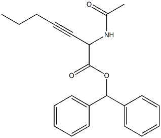 2-Acetylamino-3-heptynoic acid diphenylmethyl ester 结构式