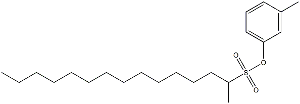 2-Pentadecanesulfonic acid 3-methylphenyl ester 结构式