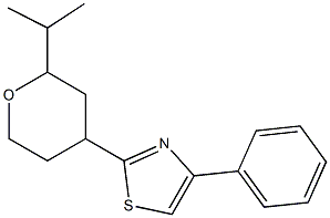 2-(2-Isopropyltetrahydro-2H-pyran-4-yl)-4-phenylthiazole 结构式
