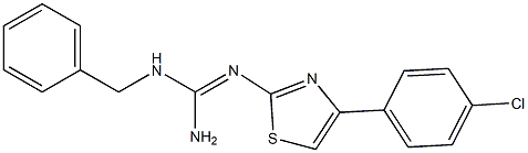 N-[Amino(benzylamino)methylene]-4-(4-chlorophenyl)thiazole-2-amine 结构式