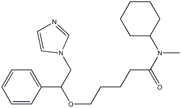 5-[2-(1H-Imidazol-1-yl)-1-phenylethoxy]-N-methyl-N-cyclohexylpentanamide 结构式