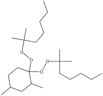 2,4-Dimethyl-1,1-bis(1,1-dimethylhexylperoxy)cyclohexane 结构式