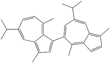 5-(1,4-Dimethyl-7-isopropylazulen-3-yl)-1,4-dimethyl-7-isopropylazulene 结构式