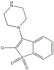 2-Chloro-3-(1-piperazinyl)benzo[b]thiophene 1,1-dioxide 结构式