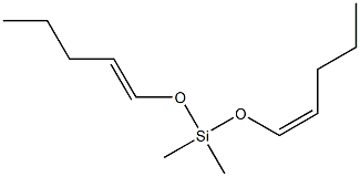 Dimethyl[(Z)-1-pentenyloxy][(E)-1-pentenyloxy]silane 结构式