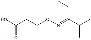 3-[(E)-1-Ethyl-2-methylpropylideneaminooxy]propionic acid 结构式