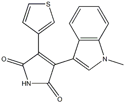 3-(3-Thienyl)-4-(1-methyl-1H-indole-3-yl)-3-pyrroline-2,5-dione 结构式