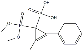 (2-Phenyl-3-methyl-2-cyclopropene-1,1-diyl)bis(phosphonic acid dimethyl) ester 结构式
