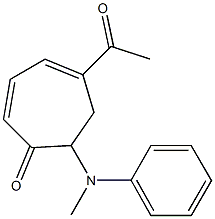 5-Acetyl-7-(methylphenylamino)cyclohepta-2,4-dien-1-one 结构式