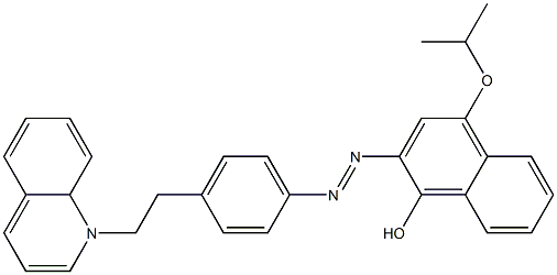 2-[p-(Hydroquinolylethyl)phenylazo]-4-isopropoxy-1-naphthol 结构式