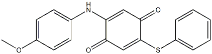 2-(Phenylthio)-5-[(4-methoxyphenyl)amino]-2,5-cyclohexadiene-1,4-dione 结构式