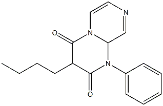 1-Phenyl-3-butyl-1,9a-dihydro-2H-pyrazino[1,2-a]pyrimidine-2,4(3H)-dione 结构式