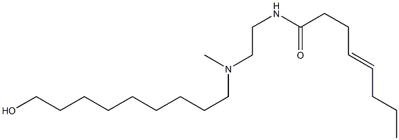 N-[2-[N-(9-Hydroxynonyl)-N-methylamino]ethyl]-4-octenamide 结构式